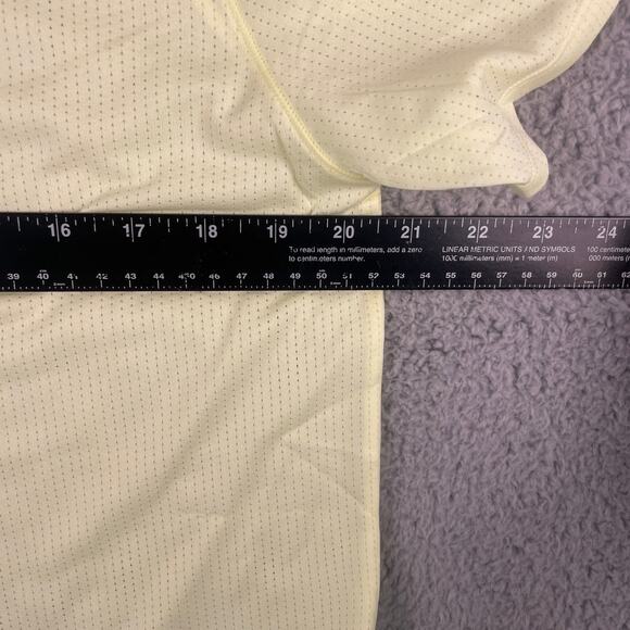 New Balance Women's Large Lime Yellow Polyester Athletic Short Sleeved Tee - Picture 7 of 10